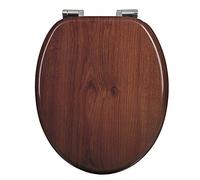 WOLTU Sedile WC copriwater Universal, Urea-Formaldeide Chiusura,Facile da Montare, MDF Materiale Antibatterico a Fissaggio Parte Inferiore, a Forma di O
