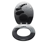 WOLTU Sedile WC copriwater universal, Urea-Formaldeide Chiusura,facile da montare, MDF Materiale Antibatterico a Fissaggio Parte inferiore, a Forma di O