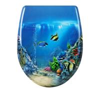WOLTU Sedile WC Copriwater Universale con Chiusura Ammortizzata Tavoletta WC Soft Close con Cerniere Regolabili Toilet Seat a Sgancio Rapido in Duroplast a Forma di O