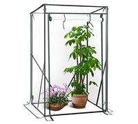 WOLTU Serra da Giardino, con tessuto impermeabile in PE resistente alle strappi e porta a rullo, adatta a giardino, terrazzo, cortile posteriore, 100x50x150/136cm, trasparente