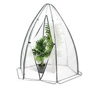 WOLTU Serra da Giardino Serra per Piante 160x160x180cm Telo in PE Semitrasparente 130g/m2 Impermeabile Resistente a Pioggia e Neve Multiuso Riparo per Piante Bianco