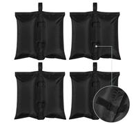 WOLTU Set 4 Sacchi di sabbia per gazebo, Pesi per Gazebo 7kg Nero