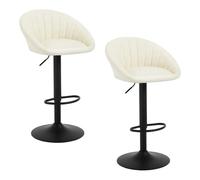 WOLTU Sgabelli da Cucina Set di 2, PU Vintage, Beige