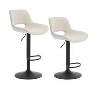 WOLTU Sgabelli da Cucina Set di 2, Sedia da Bar in Lino, Beige
