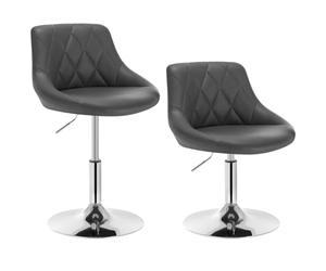 WOLTU Sgabelli Trucco Set 2, Sedie Cucina con Schienale, PU, Grigio