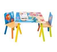 WOLTU Tavolo da scrivania per bambini in legno con 2 sedie Sgabelli Set per bambini in età prescolare Ragazzi Ragazze Pittura Studio per la scuola a casa