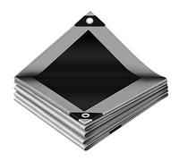 WOLTU Telo Idrorepellente Esterno,180g/m² PE Telone Occhiellato Idrorepellente Rinforzato, Telo Protettivo Multiuso per Barche, Legno, Piscina, Mobili da Giardino, Auto, 3x4m,Grigio/Nero