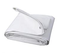WOLTU Telo Idrorepellente Esterno,180g/m² PE Telone Occhiellato Idrorepellente Rinforzato, Telo Protettivo Multiuso per Barche, Legno, Piscina, Mobili da Giardino, Auto, 3x6m,Bianco