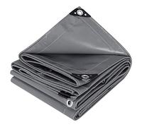 WOLTU Telo Idrorepellente EsternoTelone di copertura con occhielli Protezione Rinforzato PVC 500g/m², Telo Protettivo Multiuso per Barche, Legno, Piscina, Mobili da giardino, Auto, 4x5m, Grigio Scuro