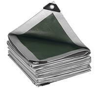 WOLTU Telone Idrorepellente Telo di Protezione Antipioggia Copertura da Esterno Giardino PE 280g/m² 4x5 m Verde+Grigio