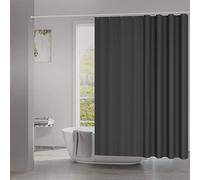 WOLTU Tenda da Doccia 240x200 cm Grigio Scuro in Tessuto Antimuffa, Impermeabile e Lavabile, Tenda da Bagno in Poliestere con 14 Anelli per Doccia e Vasca da Bagno