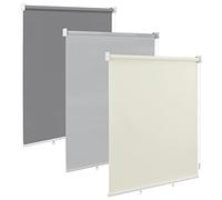 WOLTU Tenda da Sole Verticale con Catenella, Beige 140x140 cm | Tenda a Rullo da Esterno Resistente alle Intemperie con Protezione UV e Isolamento Termico, per Balcone, Terrazza o Finestra
