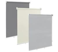 WOLTU Tenda da Sole Verticale con Catenella, Grigio 140x140 cm | Tenda a Rullo da Esterno Resistente alle Intemperie con Protezione UV e Isolamento Termico, per Balcone, Terrazza o Finestra