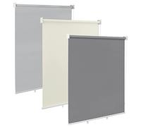 WOLTU Tenda da Sole Verticale con Catenella, Grigio Scuro 140x140 cm | Tenda a Rullo da Esterno Resistente alle Intemperie con Protezione UV e Isolamento Termico, per Balcone, Terrazza o Finestra