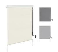 WOLTU Tenda da Sole Verticale Tenda a Rullo per Esterno Tenda da Sole a Caduta con Manovella Tenda per Balcone Avvolgibile Oscurante Protezione Sole Vento per Gazebo Giardino, Beige 100x240 cm