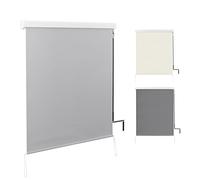 WOLTU Tenda da Sole Verticale Tenda a Rullo per Esterno Tenda da Sole a Caduta con Manovella Tenda per Balcone Avvolgibile Oscurante Protezione Sole Vento per Gazebo Giardino, Grigio 100x140 cm