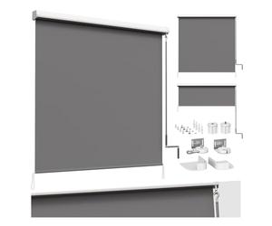 WOLTU Tenda da Sole Verticale Tenda per Balcone, Grigio scuro 100x240 cm | Tenda a rullo avvolgibile a caduta con manovella, oscurante, protegge da sole e vento, adatta per gazebo e giardino