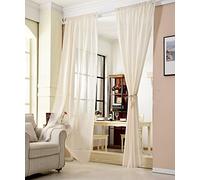 WOLTU Tenda Finestra Trasparente per Camera da Letto Voile 1 Pannello
