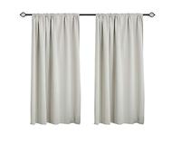 WOLTU Tenda Oscurante con Nastro per Binario 2 Pannelli, 135x175cm, Crema