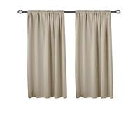 WOLTU Tenda Oscurante con Nastro per Binario 2 Pannelli, 135x175cm, Sand