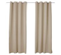 WOLTU Tenda Oscurante con Occhielli 2 Pannelli, 245x140cm, Caffè Leggero | Isolamento termico, oscuramento luce, facile installazione, per soggiorno e camera da letto, varie misure