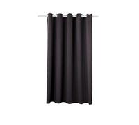 WOLTU Tenda Oscurante Opaca Termica Isolante per Finestre Soggiorno Tenda da Sole con Occhielli in Metallo Inossidabile per Camera da Letto 1 Pannello Antracite 135x175 cm