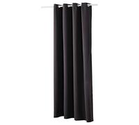 WOLTU Tenda Oscurante Opaca Termica Isolante per Finestre Soggiorno Tenda da Sole con Occhielli in Metallo Inossidabile per Camera da Letto 1 Pannello Antracite 135x225 cm