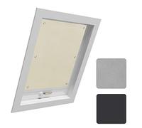 WOLTU Tenda Oscurante Portatile per Interni con Ventose, Tenda da Tetto senza Perforazione, Tenda Termica per Finestra da Tetto per Lucernario, Compatibile con finestre VELUX UK08, Beige 116x120cm