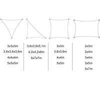 WOLTU Tenda Parasole Telo a Vela da Sole Ombreggiante Anti UV 180g/㎡ HDPE Grigio