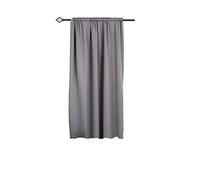 WOLTU Tenda Termica Oscurante Opaca, Tenda con Nastro per Binario, 250g/m² Pesantemente Isolante, per Soggiorno Camera da Letto, 135 x 175 cm, Grigio Scuro