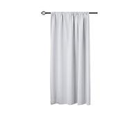 WOLTU Tenda Termica Oscurante Opaca, Tenda con Nastro per Binario, 250g/m² Pesantemente Isolante, per Soggiorno Camera da Letto, 135 x 175 cm, Bianco