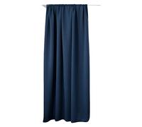 WOLTU Tenda Termica Oscurante Opaca, Tenda con Nastro per Binario, 250g/m² Pesantemente Isolante, per Soggiorno Camera da Letto, 135 x 225 cm, Blu Scuro