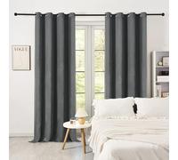 WOLTU Tende Oscuranti con Occhielli Tende Termiche Opache in Velluto 300 g/m² per Soggiorno Camera da Letto 1 Pannello Grigio 135x225 cm