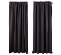 WOLTU Tende Oscuranti Termiche Isolanti per Finestra Tenda Opaca Senza Occhielli 2 Pannelli 135x225 cm, Antracite