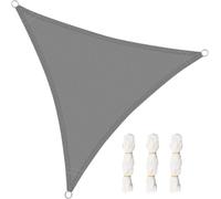 WOLTU Vela ombreggiante 3.6x3.6x3.6m in HDPE 180 g/m² Traspirante Tenda a Vela Parasole Triangolare Protezione Solare Respirante Anti UV Giardino Esterni Grigio