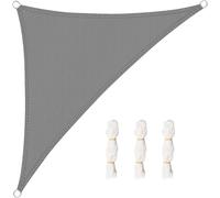 WOLTU Vela ombreggiante 3x3x4.25m in HDPE 180 g/m² Traspirante Tenda a Vela Parasole Triangolare Protezione Solare Respirante Anti UV Giardino Esterni Grigio