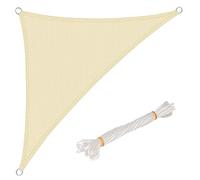 WOLTU Vela ombreggiante 4.2x4.2x6m in HDPE 180 g/m² Traspirante Tenda a Vela Parasole Triangolare Protezione Solare Respirante Anti UV Giardino Esterni Beige
