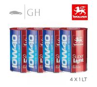 WOLVER - 4 LT / LITRO OLIO MOTORE AUTO 10W40 SUPER LIGHT SAE - BENZINA / DIESEL