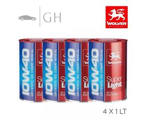 WOLVER - 4 LT / LITRO OLIO MOTORE AUTO 10W40 SUPER LIGHT SAE - BENZINA / DIESEL