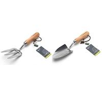 Wolvercroft Garden Centre Burgon & Ball RHS - Forchetta a mano in acciaio INOX e cazzuola