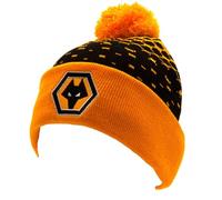 Wolverhampton Wanderers Wolves FC - Berretto da sci lavorato a maglia, colore: nero, Nero , Etichettalia unica