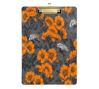 Wolverine Poppy arancione e grigio cliper Board rigida per donne legali allenatori di basket dimensioni 9 x 12,5 Tablas para escribir