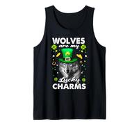 Wolves Are My Lucky Charms St Patricks Day Irish Wolf Canotta