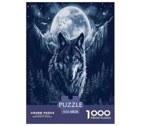 Wolves in The Moonlight Puzzle Impossibili 1000 Pezzi Decorazione Per La Casa. Giochi Rilassamento E Intelligence Per Adulti E Bambini Da 12 Anni 38x26cm/1000pcs