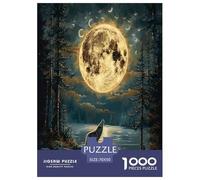 Wolves in The Moonlight Puzzle Impossibili 1000Pcs Decorazione Per La Casa. Giochi Rilassamento E Intelligence Per Adulti E Ragazzi Da 14 Anni 70x50cm/1000pcs