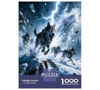 Wolves Snow Storm 1000 Pezzi Set Puzzle Wild Arctic Power Puzzle Cartone Premium - Anziani Appassionati, Allenamento Concentrazione, Regalo Inaugurazione E Tempo Libero Indoor 52x38cm/1000pcs
