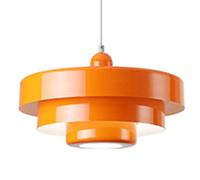 WOLWES Lampadari in metallo in stile nordico, paralumi colorati creativi, lampada a sospensione singola con base E27, lampada a sospensione ad aspirazione superiore incorporata, apparecchi di illumina