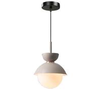 WOLWES Lampadario in metallo stile semplice, paralume in vetro con personalità creativa, lampada a sospensione singola con sorgente luminosa G9, lampade da soffitto a incasso, lampada a sospensione de