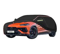 WOLWES Telo Auto Adatto per 2019-2023 Lamborghini Urus,Telo Auto in Tessuto Oxford Resistente al Vento, alla Pioggia E all'Acqua,con Catena di Trazione Laterale della Porta (Color : Black, Size : Ur