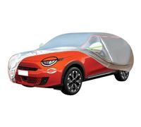 WOLWES Telo Auto Adatto per Fiat 600 Hybrid/Elettrica,Telo Auto in Tessuto Oxford Resistente al Vento,A Prova di Neve,alla Pioggia E all'Acqua,con Catena di Trazione Laterale della Porta (Color : WHI